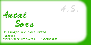 antal sors business card